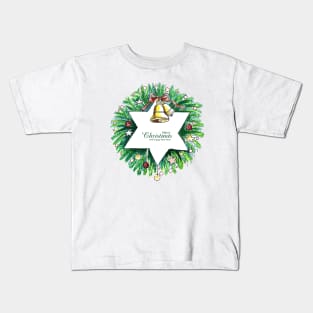 Christmas Star Hand Drawn Bell Kids T-Shirt